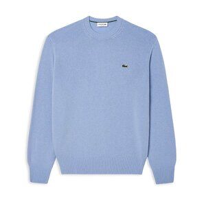 Lacoste Men's LS Crewneck Wool Pullover Sweater Classic Fit Overview Blue 2XL